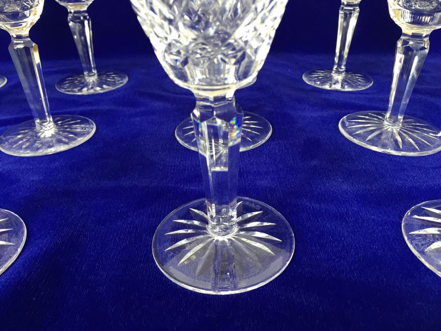 (13) Waterford Crystal Maeve Stemware Glasses Estimate $90x13=$1,170 [Photo 7]