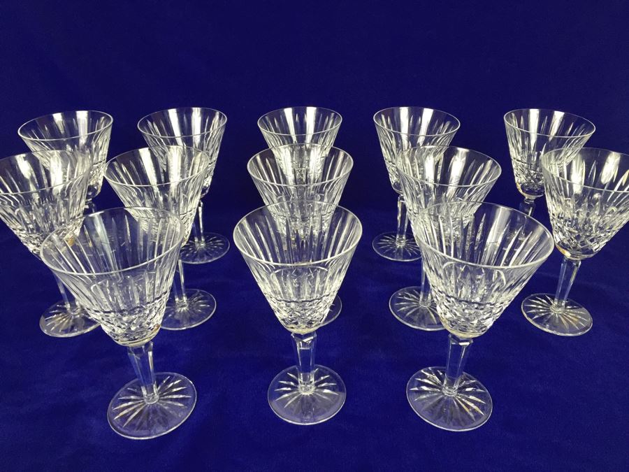 (13) Waterford Crystal Maeve Stemware Glasses Estimate $90x13=$1,170 [Photo 5]