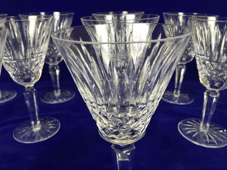 (13) Waterford Crystal Maeve Stemware Glasses Estimate $90x13=$1,170 [Photo 6]