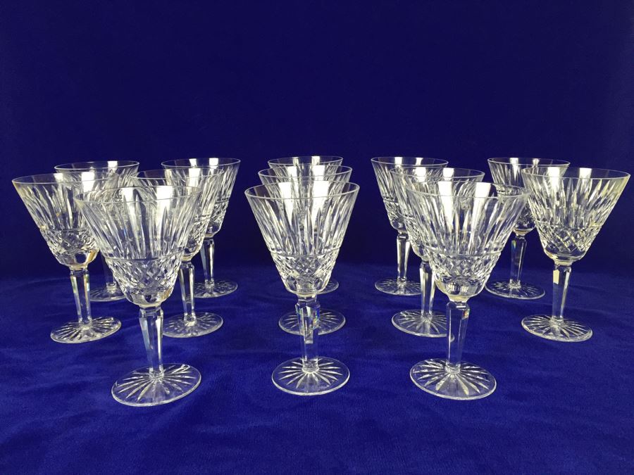 (13) Waterford Crystal Maeve Stemware Glasses Estimate $90x13=$1,170 [Photo 4]