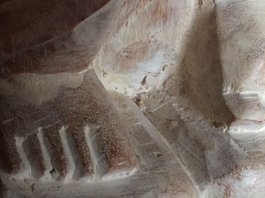 Large Hand Carved Wooden Asian Figure Carrying Two Buckets with Turtles - 21' Tall [Photo 10]