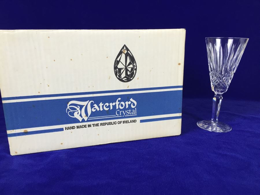 Waterford Crystal Maeve Empty Box With Single Waterford Maeve Stemware Glass Estimate $90