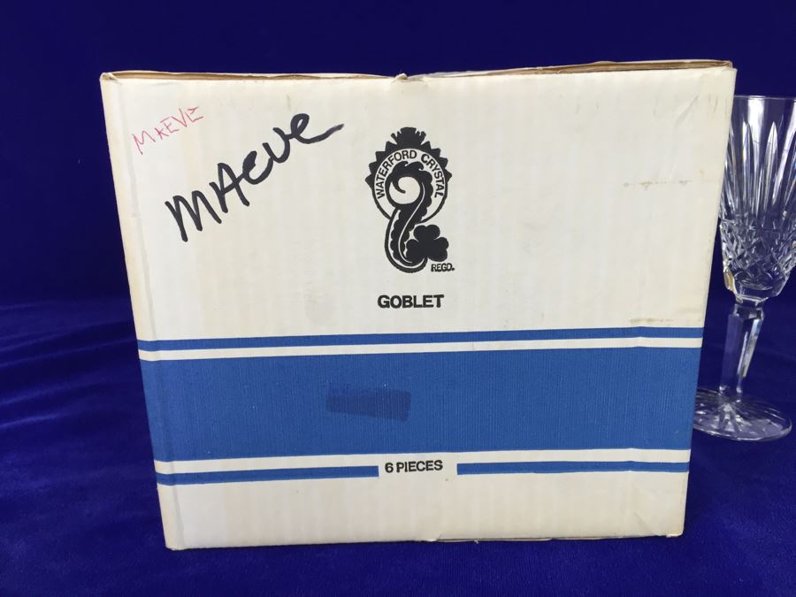 Waterford Crystal Maeve Empty Box With Single Waterford Maeve Stemware Glass Estimate $90 [Photo 3]