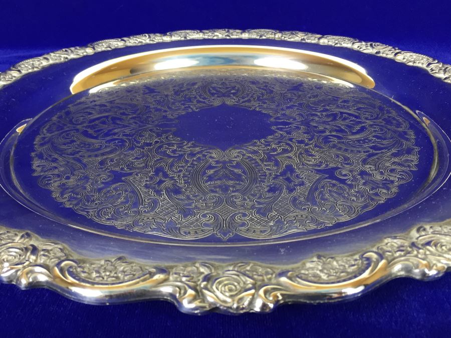 ONEIDA Silverplate Footed Coffee Pot With Creamer, Sugar And Serving Tray [Photo 17]