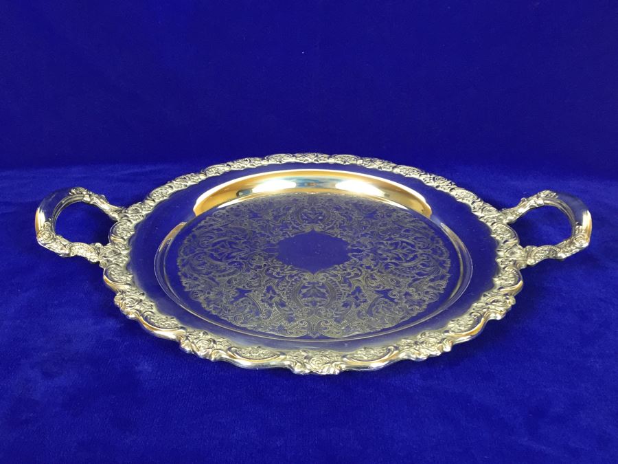 ONEIDA Silverplate Footed Coffee Pot With Creamer, Sugar And Serving Tray [Photo 16]