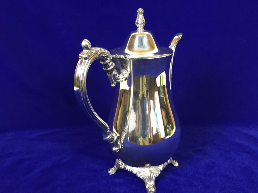 ONEIDA Silverplate Footed Coffee Pot With Creamer, Sugar And Serving Tray [Photo 7]