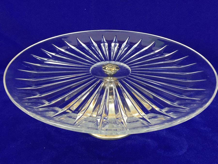 Footed Glass Plate