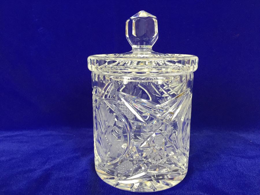 Cut Crystal Candy Bowl Jar With Lid [Photo 6]