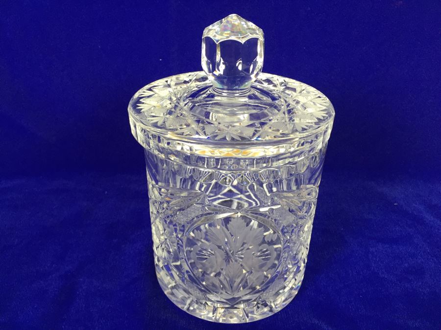 Cut Crystal Candy Bowl Jar With Lid [Photo 5]