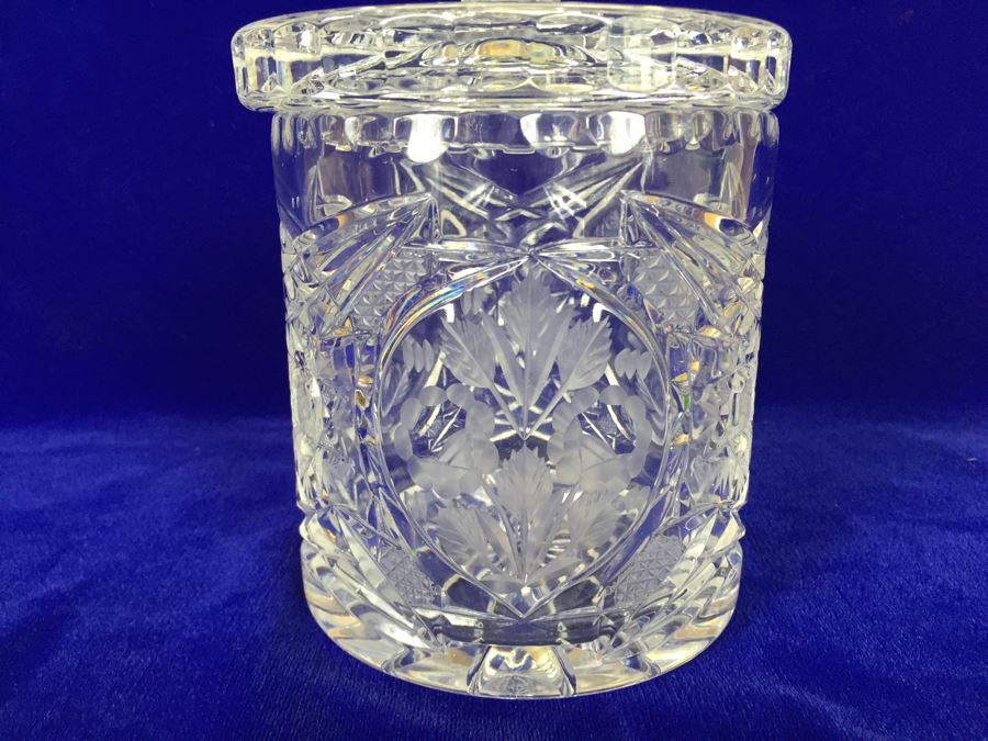 Cut Crystal Candy Bowl Jar With Lid [Photo 3]