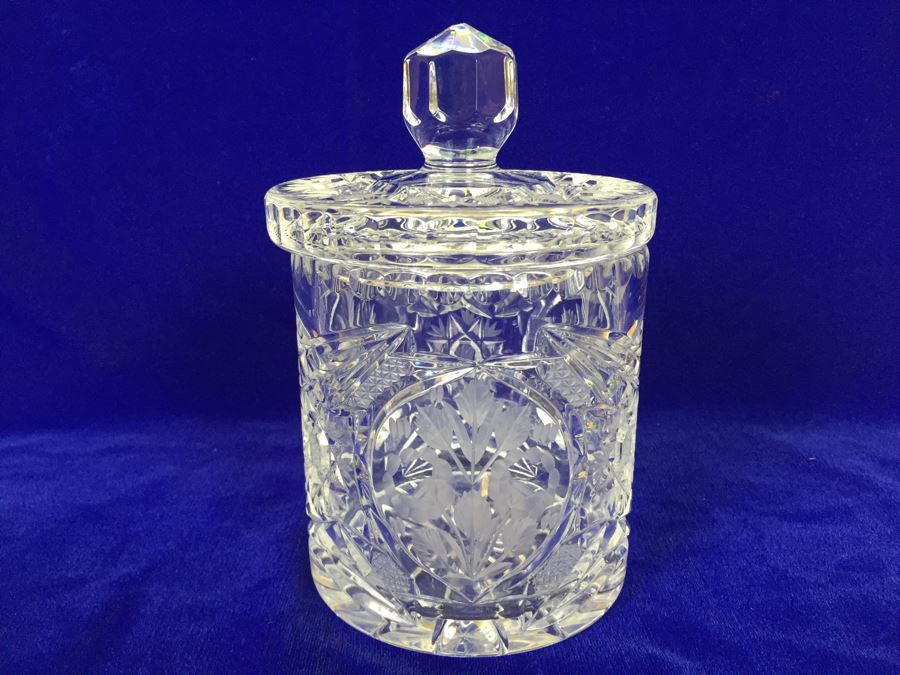 Cut Crystal Candy Bowl Jar With Lid [Photo 4]