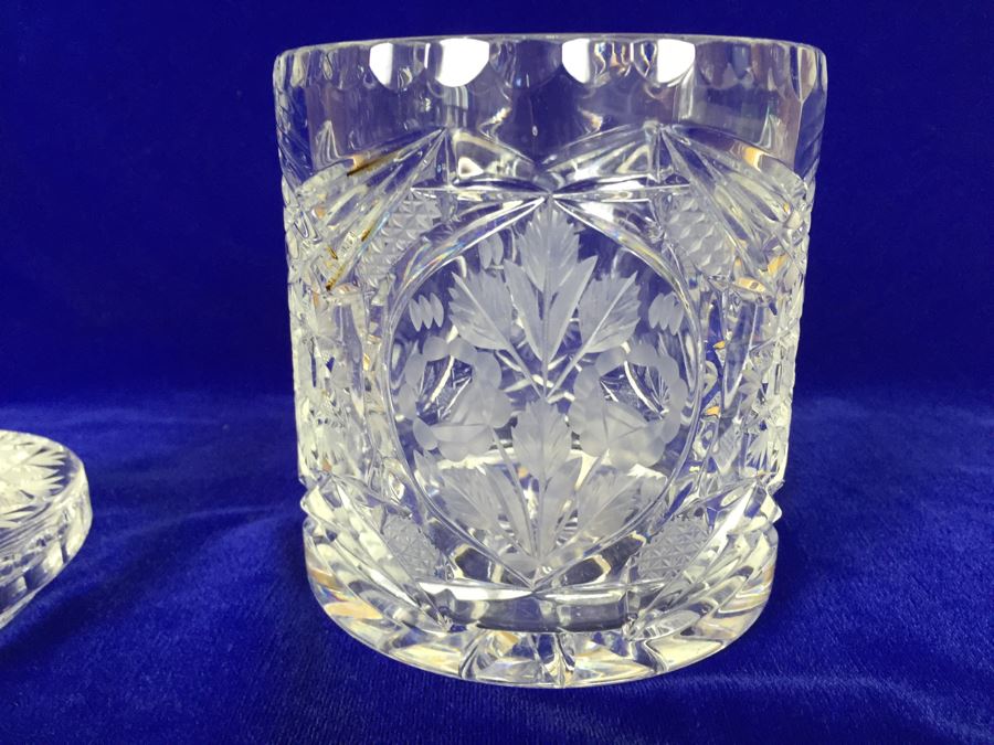 Cut Crystal Candy Bowl Jar With Lid [Photo 8]