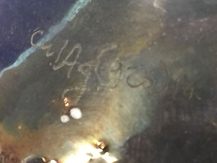 Stunning Blown Glass Perfume Bottle With Sterling Silver Overlay [Photo 12]