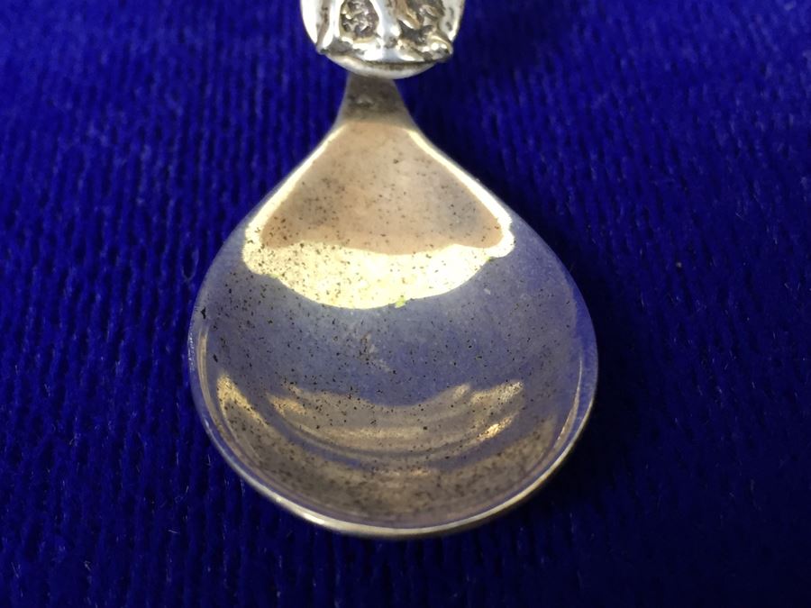Small Sterling Silver Spoon With Rabbit On Handle [Photo 5]