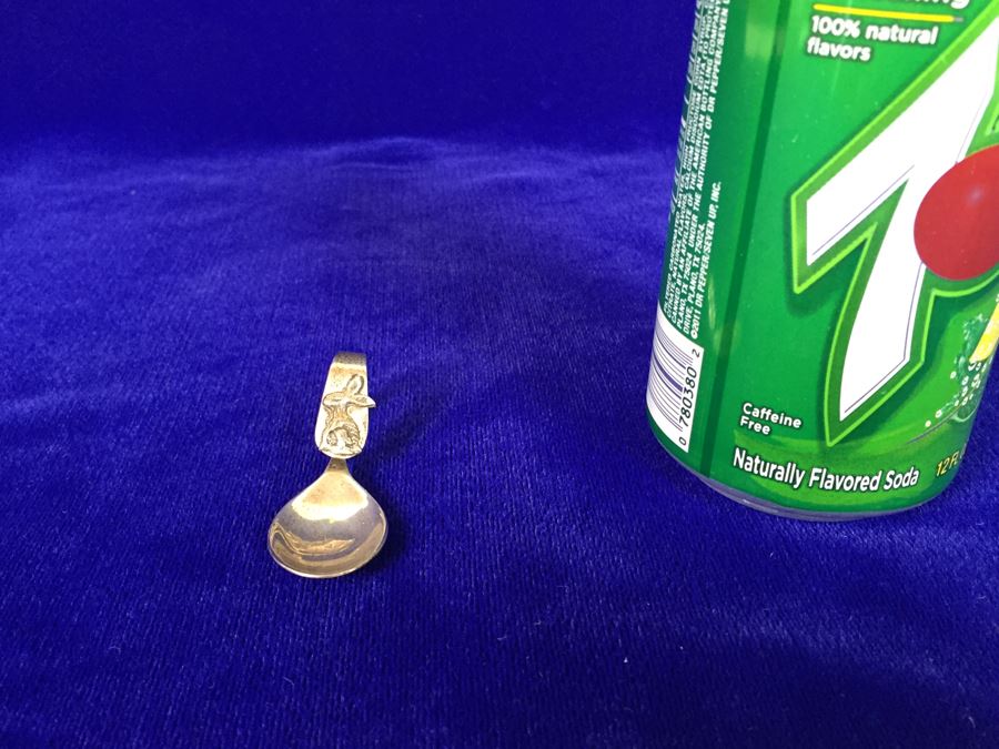 Small Sterling Silver Spoon With Rabbit On Handle [Photo 4]