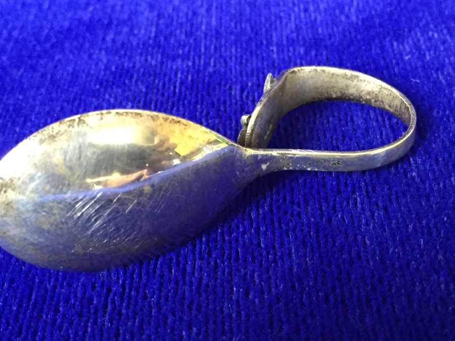 Small Sterling Silver Spoon With Rabbit On Handle [Photo 6]