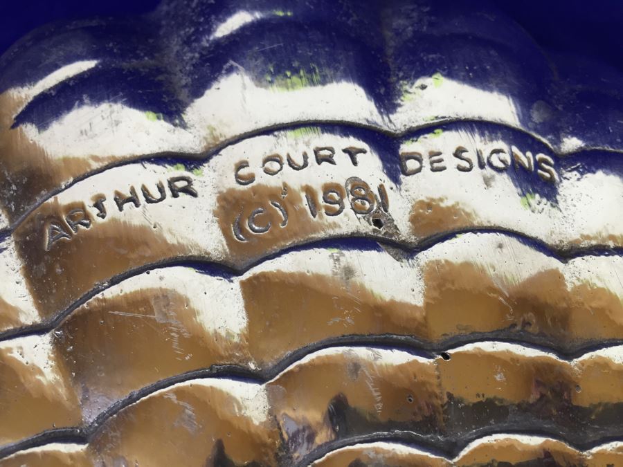 ARTHUR COURT DESIGNS 1981 Sea Shell Clam Hinged Serving Bowl Chip And Dip Dish [Photo 3]