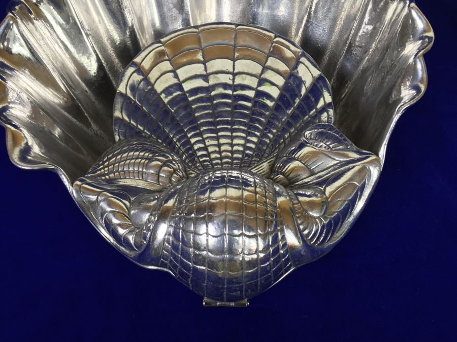 ARTHUR COURT DESIGNS 1981 Sea Shell Clam Hinged Serving Bowl Chip And Dip Dish [Photo 5]