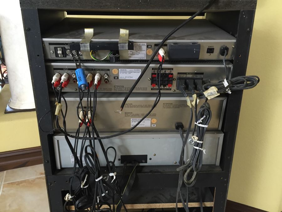 SONY Audio Rack System Includes Tuner, Amplifier, Record Player, Equalizer, Tape Deck And Manuals [Photo 9]