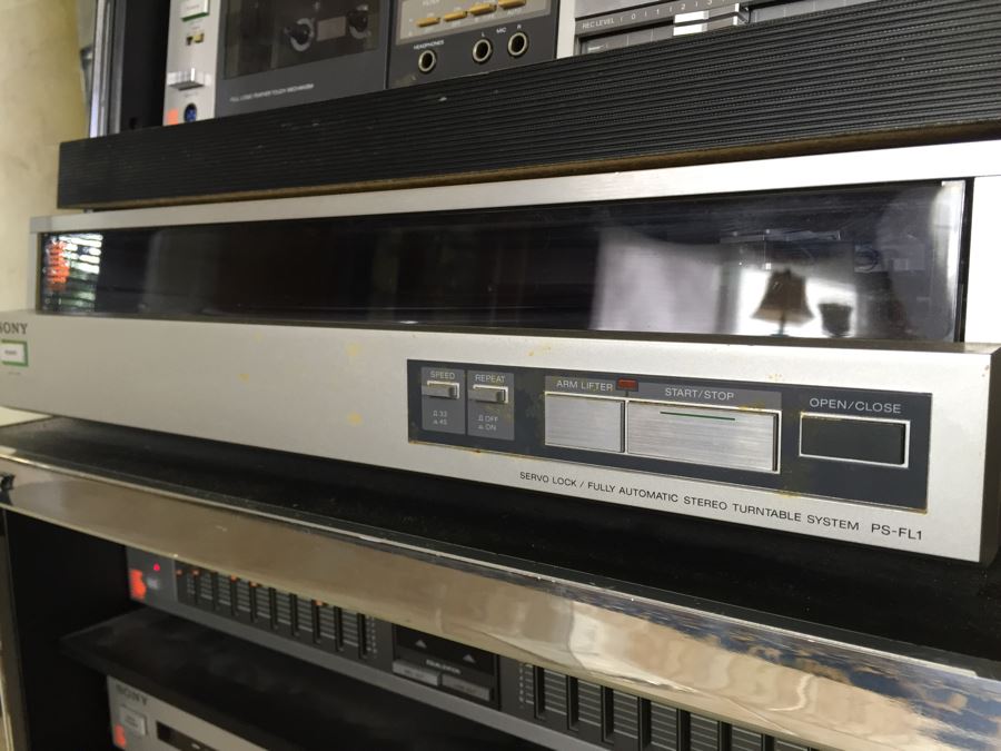 SONY Audio Rack System Includes Tuner, Amplifier, Record Player, Equalizer, Tape Deck And Manuals [Photo 15]
