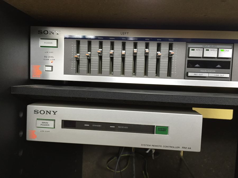SONY Audio Rack System Includes Tuner, Amplifier, Record Player
