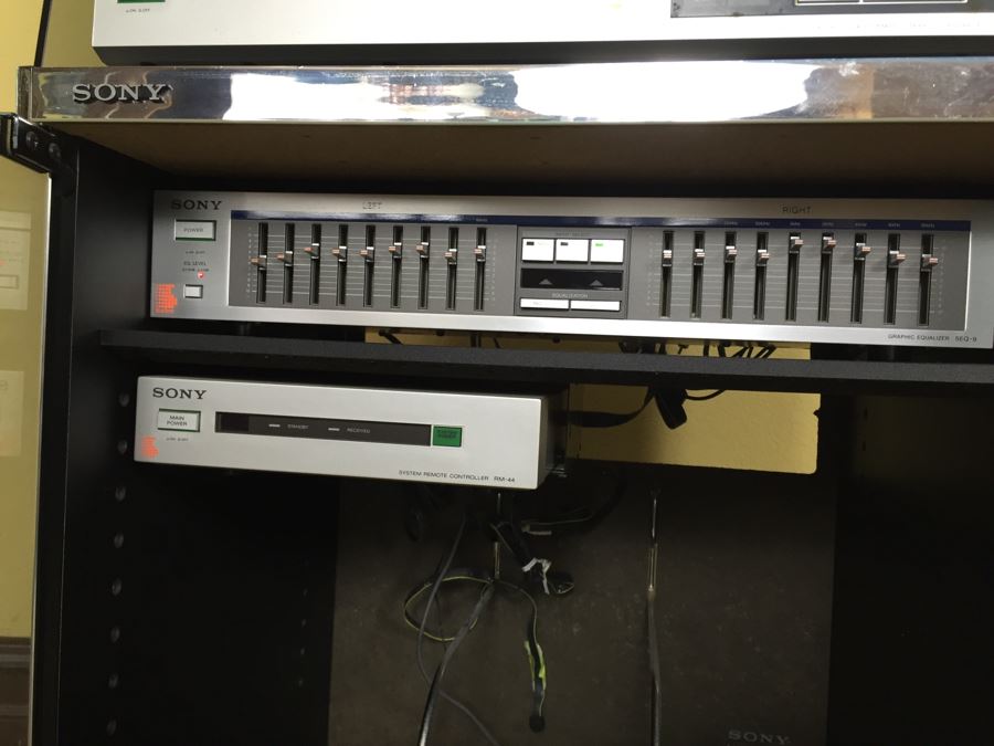 SONY Audio Rack System Includes Tuner, Amplifier, Record Player