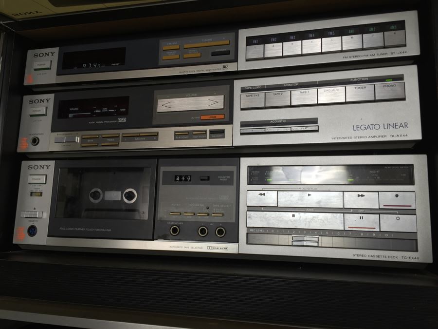 SONY Audio Rack System Includes Tuner, Amplifier, Record Player, Equalizer, Tape Deck And Manuals [Photo 19]