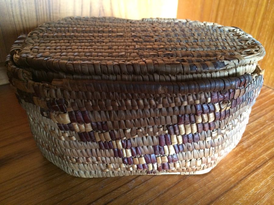 Native American Basket with Lid [Photo 1]