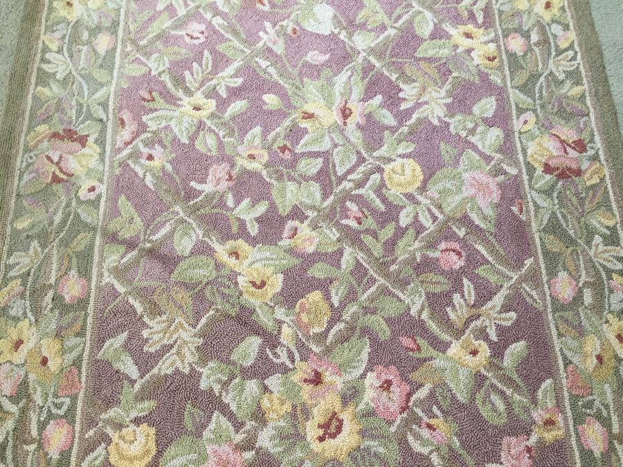 Hand Hooked Rose Motif Rug Goes Great With Shabby Chic Furniture [Photo 6]