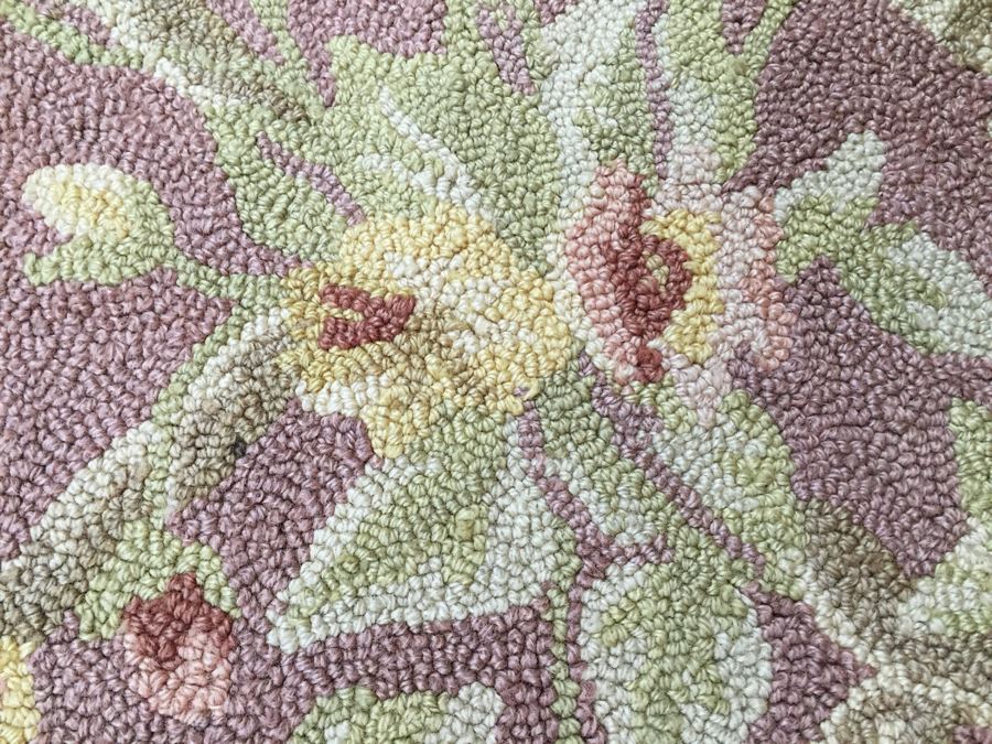 Hand Hooked Rose Motif Rug Goes Great With Shabby Chic Furniture [Photo 2]