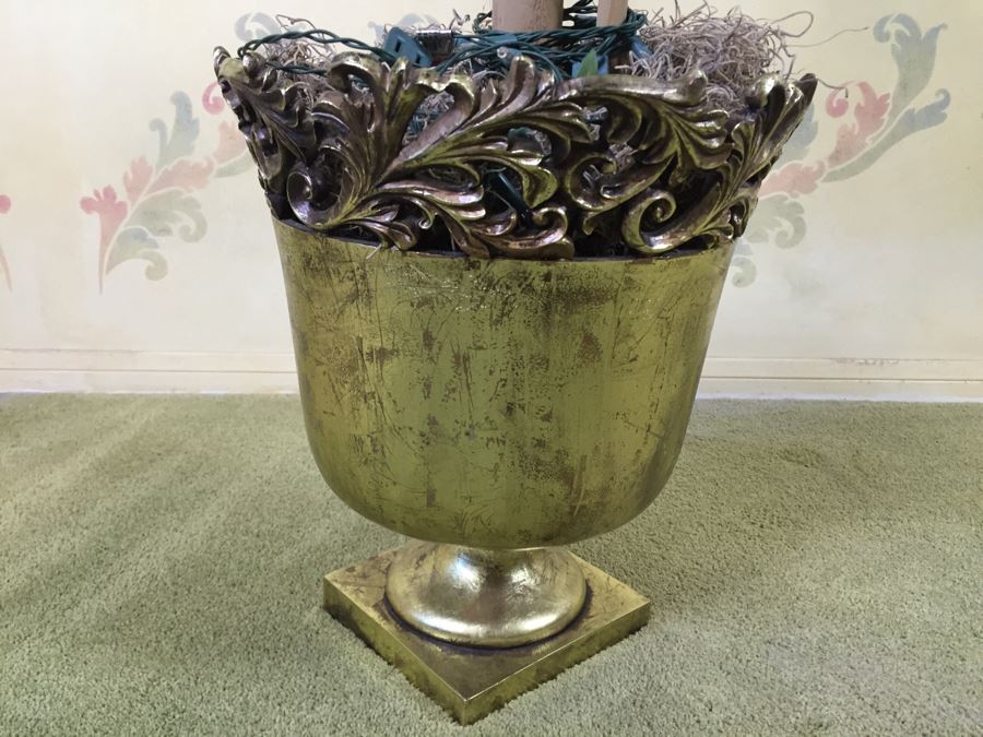 Artificial Olive Tree With Footed Pot And Lights [Photo 2]