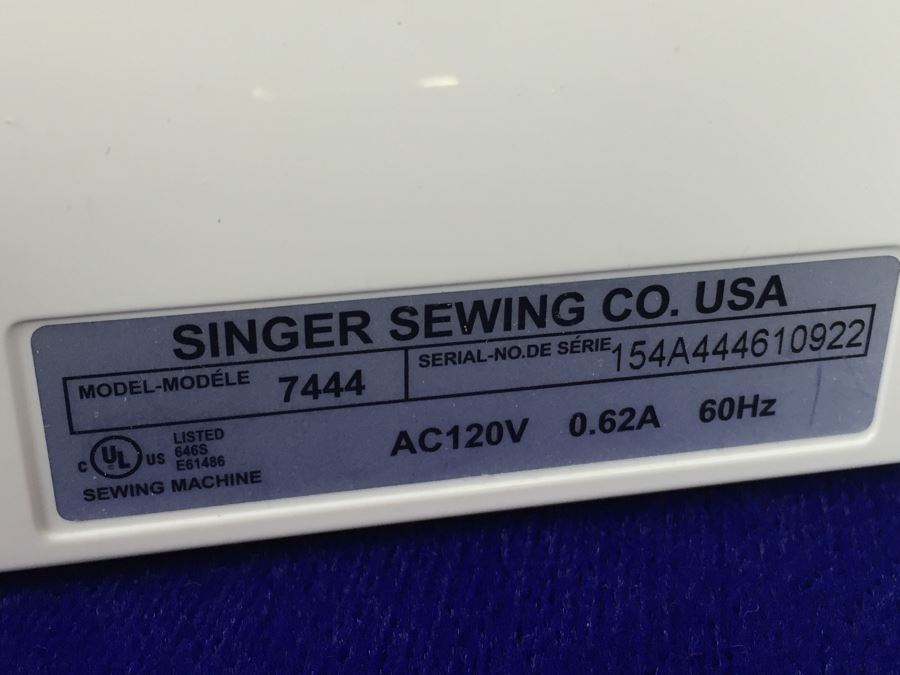 Singer Sewing Machine Model # 744 With Case [Photo 3]
