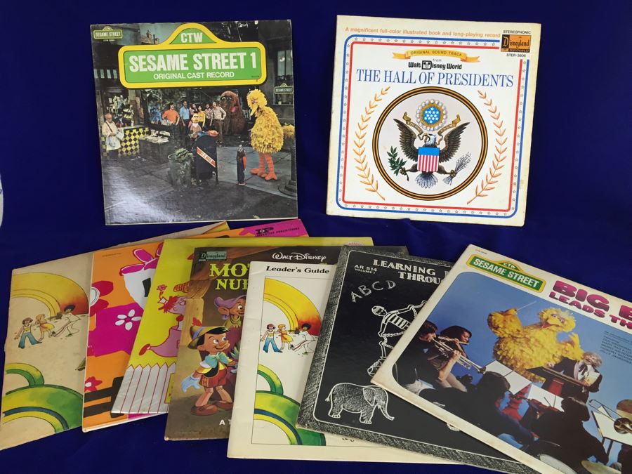 Children's Vinyl Record Lot - Sesame Street & Walt Disney World