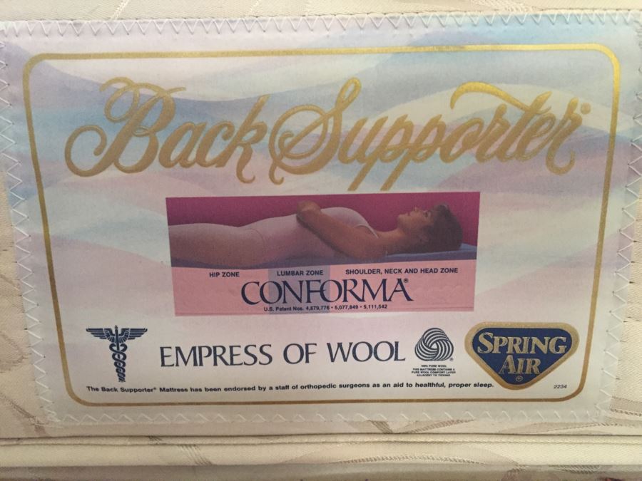 King Size Conforma Back Supporter Mattress, Box Springs And Metal Bed Frame [Photo 5]