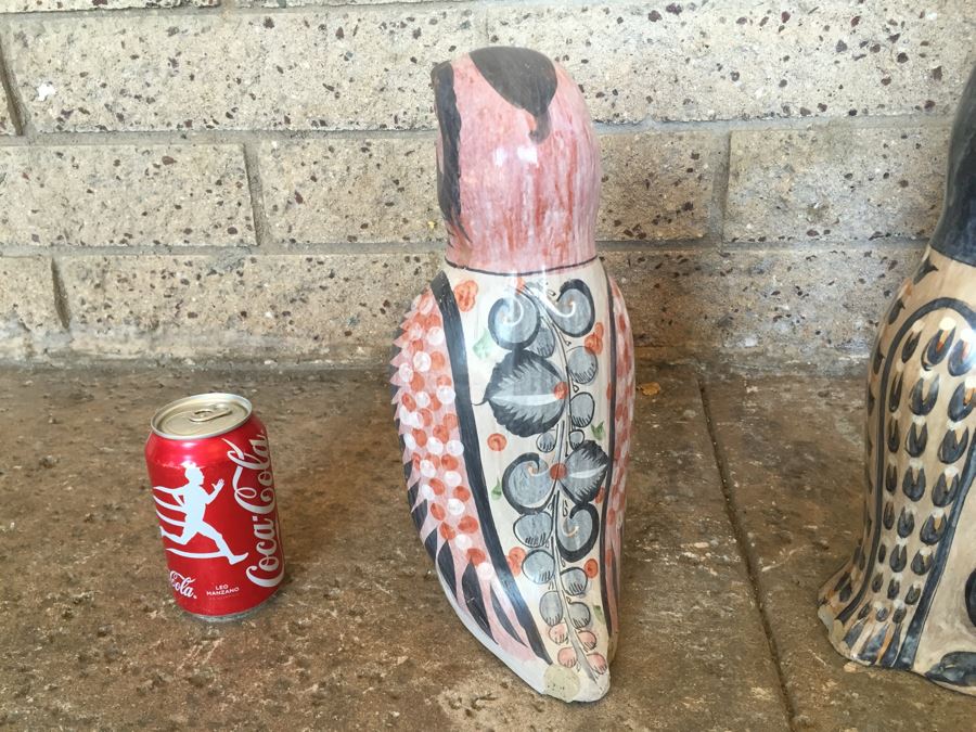 Mexican Pottery Lot With 2 Birds And Cat [Photo 7]