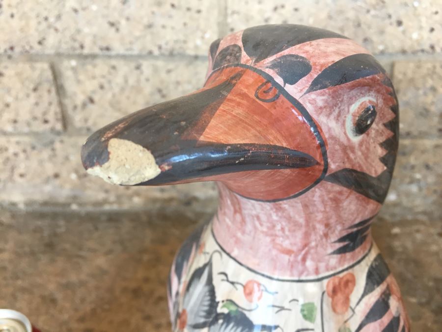 Mexican Pottery Lot With 2 Birds And Cat [Photo 6]