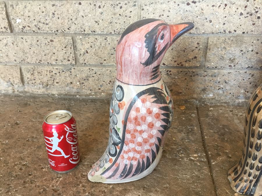 Mexican Pottery Lot With 2 Birds And Cat [Photo 9]