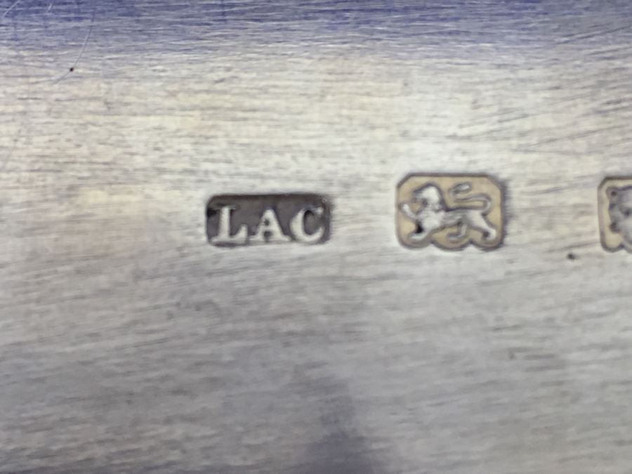 Vintage 1928 Lionel Alfred Crichton London England Silver Platter 1,112g = $615 Melt Value [Photo 12]