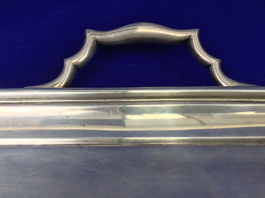 Vintage 1928 Lionel Alfred Crichton London England Silver Platter 1,112g = $615 Melt Value [Photo 10]
