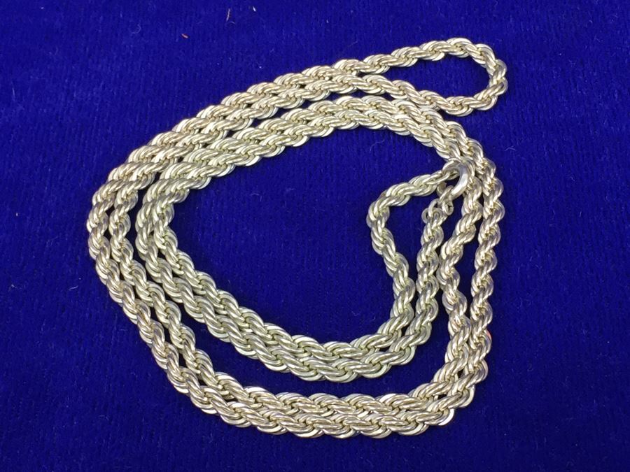 Sterling Silver Rope Chain 36g [Photo 2]