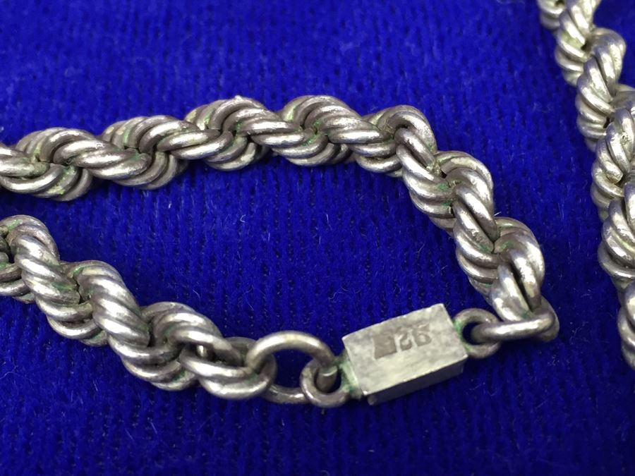 Chunky Sterling Silver Heavy Rope Chain 74g = $40 Melt Value [Photo 6]