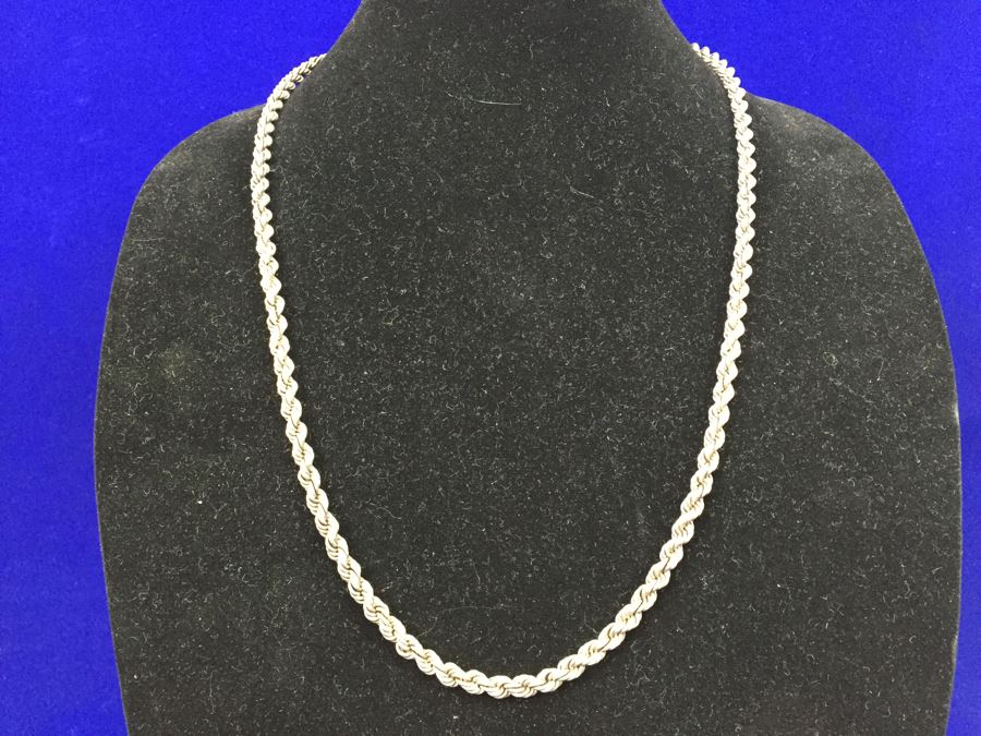 Chunky Sterling Silver Heavy Rope Chain 74g = $40 Melt Value [Photo 5]