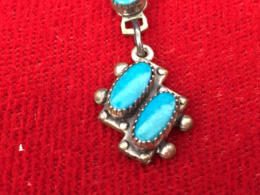Sterling Silver And Turquoise Earrings 8g [Photo 5]