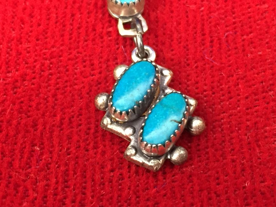 Sterling Silver And Turquoise Earrings 8g [Photo 2]
