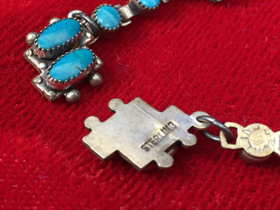 Sterling Silver And Turquoise Earrings 8g [Photo 3]