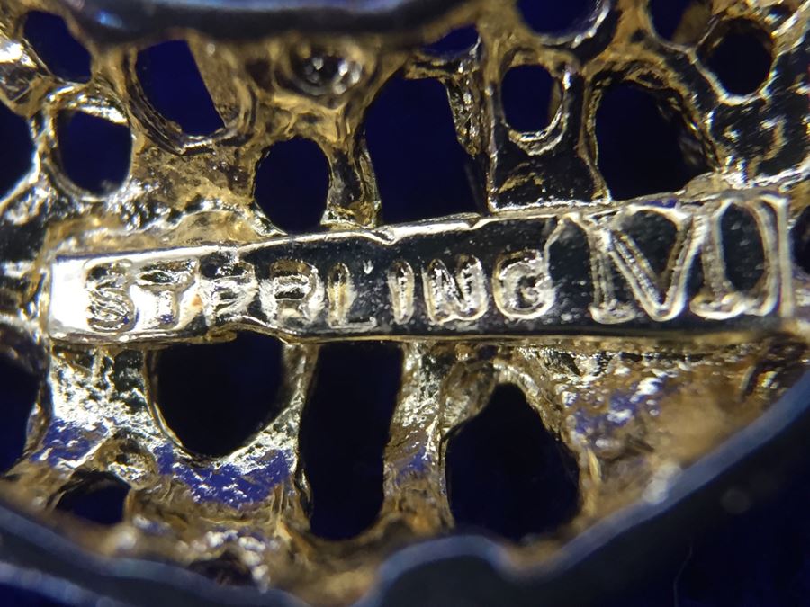 Sterling Silver Pierced Earrings With Gold Accents 7g [Photo 8]