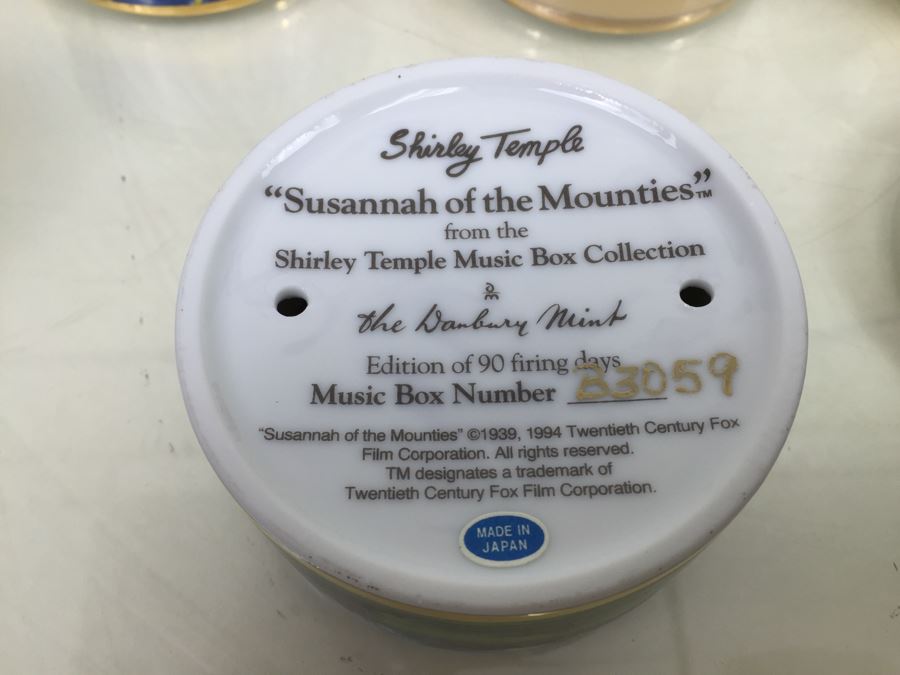 (6) Shirley Temple Music Box Collection From Danbury Mint Limited Edition Vintage 1994 [Photo 16]
