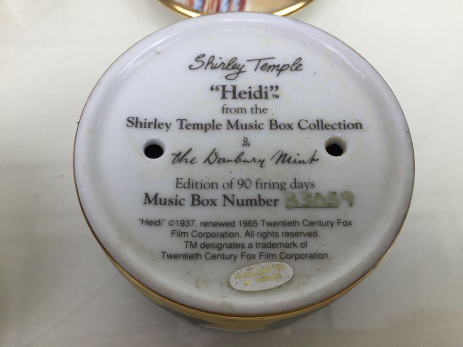(6) Shirley Temple Music Box Collection From Danbury Mint Limited Edition Vintage 1994 [Photo 18]