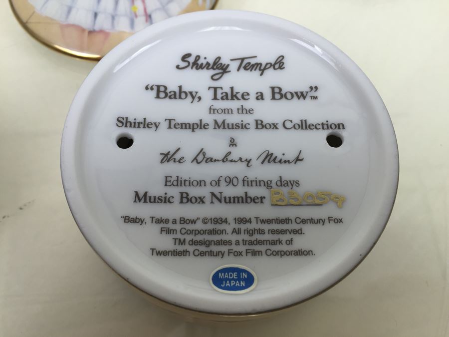 (6) Shirley Temple Music Box Collection From Danbury Mint Limited Edition Vintage 1994 [Photo 19]