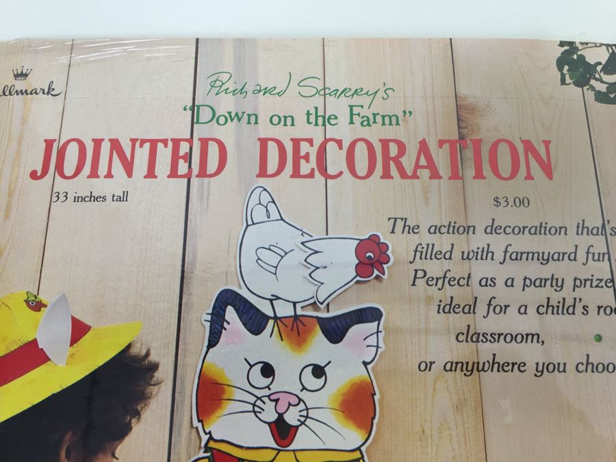 (3) Hallmark Jointed Decorations Dragon, Richard Scarry's Down On The Farm And Tiny Goes To The Circus New Old Stock [Photo 7]